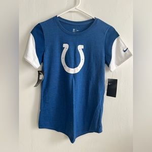 XS Nike nfl Indianapolis colts women’s t-shirt logo nwt xs blue horseshoe